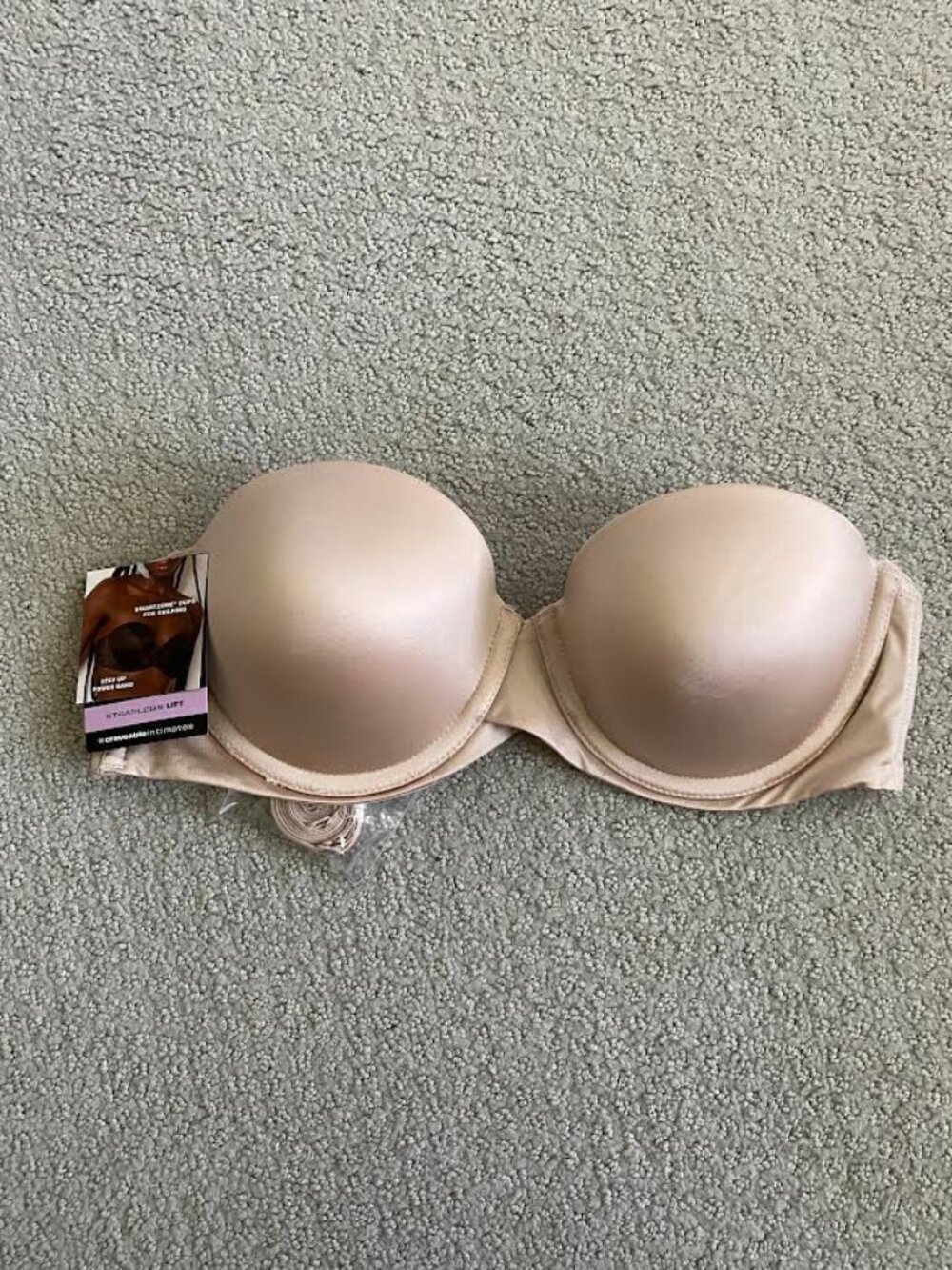 NWT Women's Maidenform Basically Sexy Strapless Lift Bra, SN6990, Nude, 36B